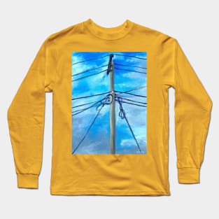 Sunny Telephone Pole Long Sleeve T-Shirt